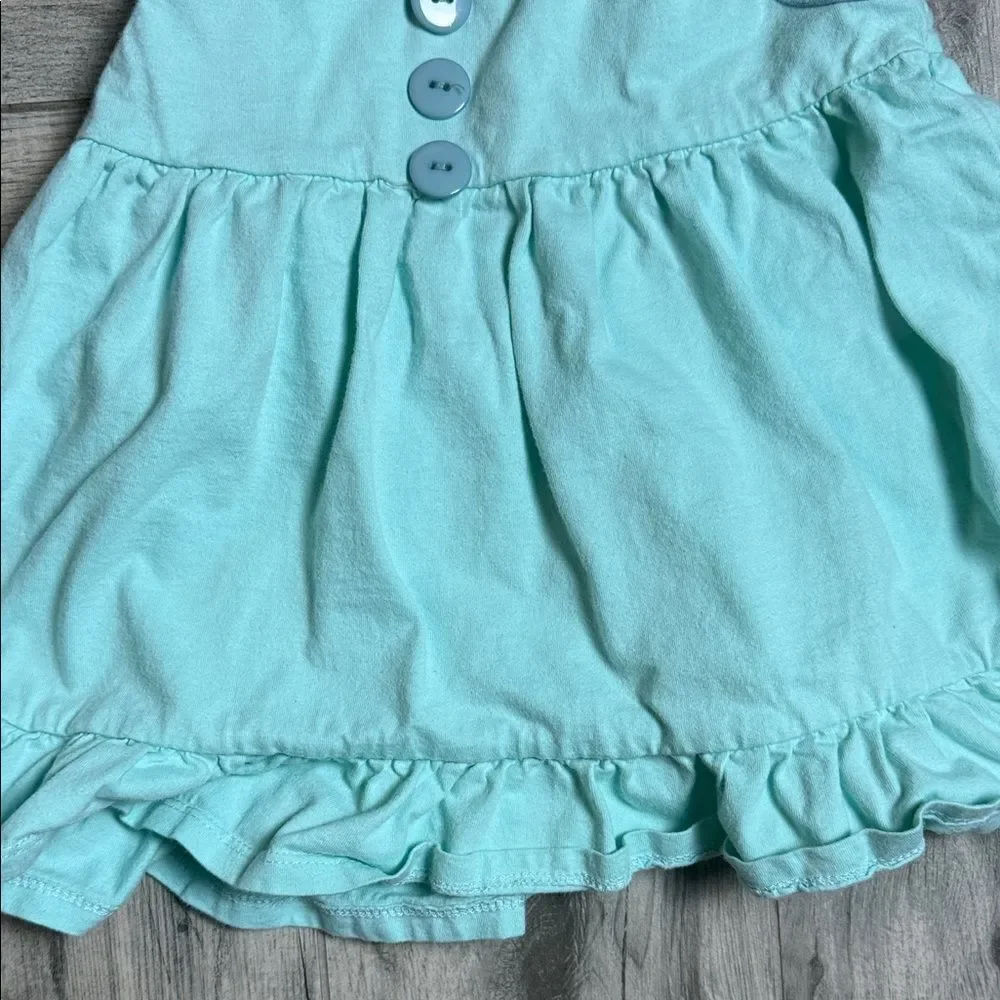 Millie Loves Lily Light Blue Sleeveless Kids Top with Ruffle Hem